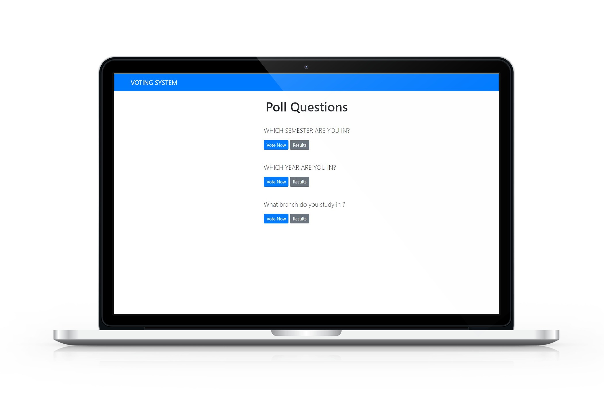 Polling System Screenshot